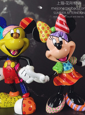 《米奇妙妙屋》Britto卡通雕像摆件美国迪士尼Disney波普风格樹脂