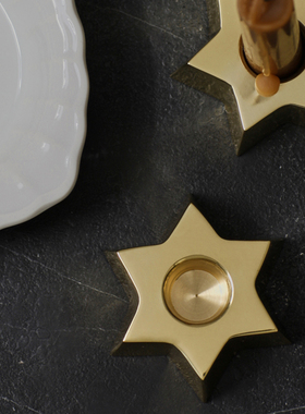 ALOTOF |礼物系列 黄铜复古星星烛台 Starry Night