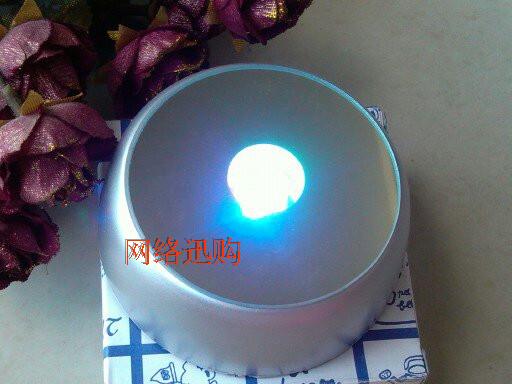 LED电子灯座水晶底座镜面rio鸡尾酒发光七彩水母玻璃摆件饰品