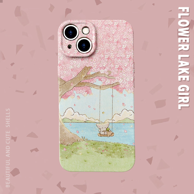安卓iPhone菲林樱花秋千手机壳