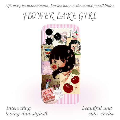 【酷妹必入】甜酷女孩插画手机壳