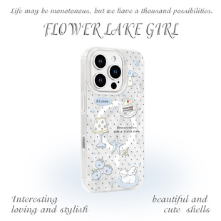 16pro手机壳红米K80磁吸vivoS20华为mete60羽纱一加ACE3小米15一加11 香芋蓝天使猫适用iPhone17 小小日常