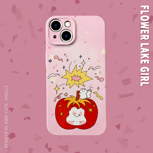 Party 15promax手机壳华为mate60菲林硬OPPOr17苹果13vivos18软IQOO9一加ACE3 可爱兔子苹果烟花适用iPhone16