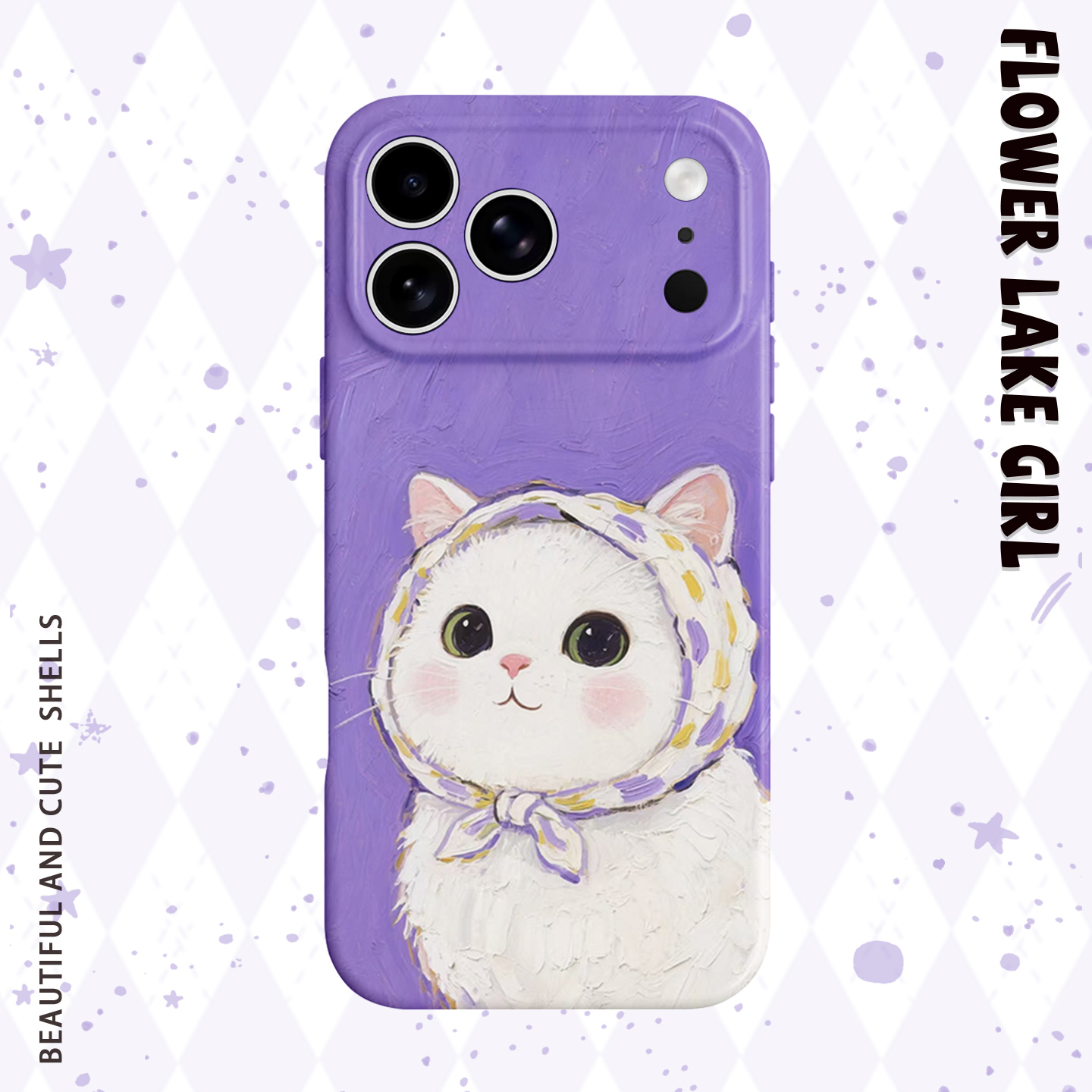 【可爱小猫来喽】头巾猫咪手机壳