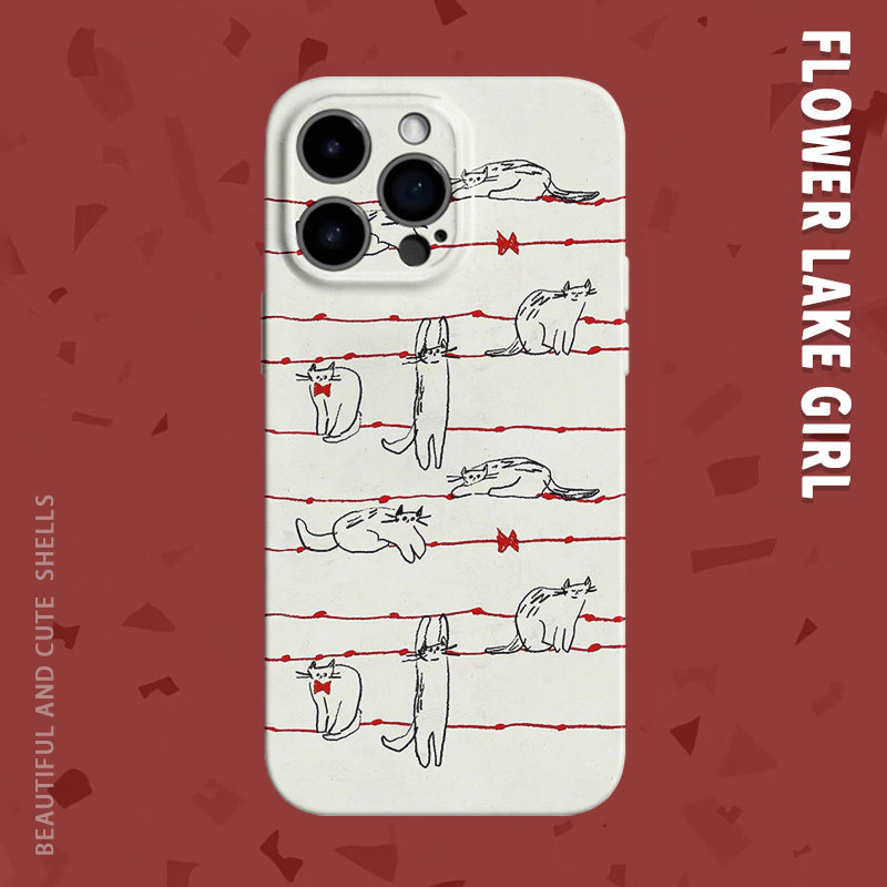 【快乐指南】趣味线条小猫适用iPhone16/15pro手机壳华为pura70苹果14红米k70软vivoS19可爱opporeno9畅享70,3C数码配件,手机保护套/壳,淘宝优惠券,粉丝福利购,淘宝优惠卷