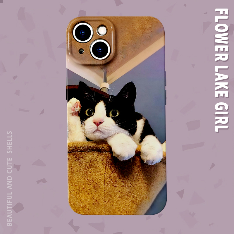 安卓iPhone菲林呆萌奶牛猫手机壳