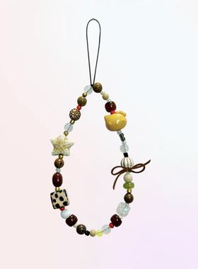 【焦糖海星】美拉德手机链ccd链条复古挂绳猫咪防丢失手机壳挂件