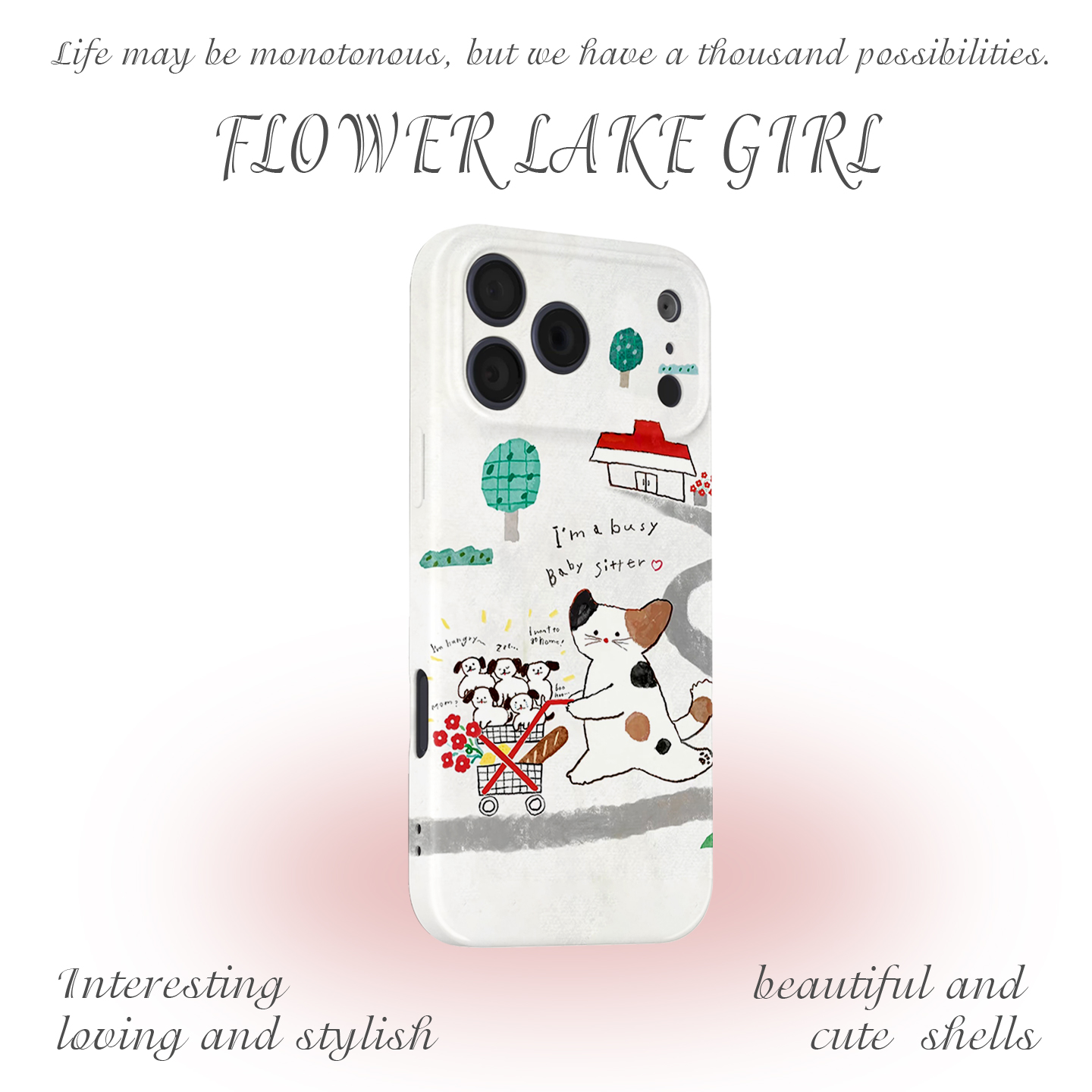 【手绘猫咪爱了】创意个性手机壳