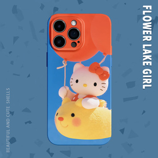 可爱气球猫咪适用iPhone17 16promax手机壳华为pura70小米15畅享70vivoS19软iqooneo10苹果14荣耀200 赴约