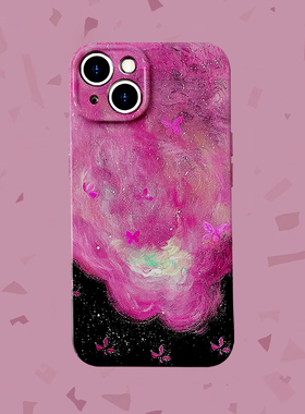 肆意~油画粉烟光蝴蝶菲林适用iPhone15/14手机壳华为nova畅享60pro软OPPOreno9vivos18硬IQOO10小米13/14一加