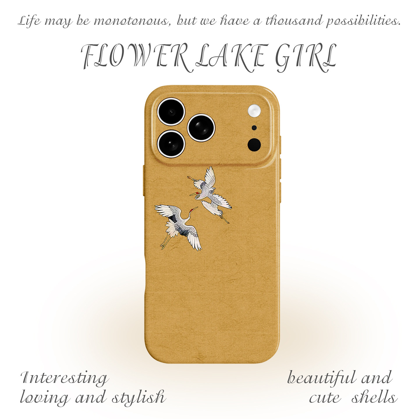 【飞鸟当归】艺术国风飞鹤适用iPhone17/16promax手