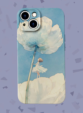 松弛感~浪漫花束女孩菲林适用iPhone15pro/14手机壳华为nova11畅享60OPPOreno9软vivos16硬IQOO10小米14pro