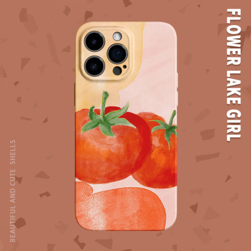 【番茄味夏天】水粉ins插画适用iPhone16/15pro手机壳华为P70小米14畅享70vivoS20软iqooneo12苹果14荣耀200