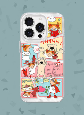 【开心日常】涂鸦女孩拼图适用iPhone15/16pro手机壳红米K70羽纱vivos19华为mete60pro小米15一加ACE3苹果14