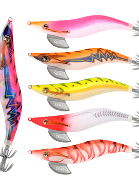 西鱿 SEAYO 妖 木虾 软丝乌贼 egi 大尾鱿夜光墨鱼章鱼鱿鱼钩饵木