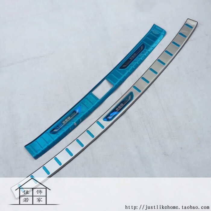 18-23款风光S560专用不锈钢内外后护板 尾箱防护门槛条后杠踏板贴