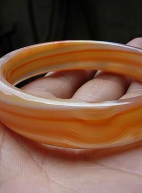 纯天然巴西纹理玛瑙手镯