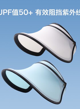 日系新品防紫外线帽女夏季空顶帽遮阳帽防晒帽遮脸大檐帽太阳帽子