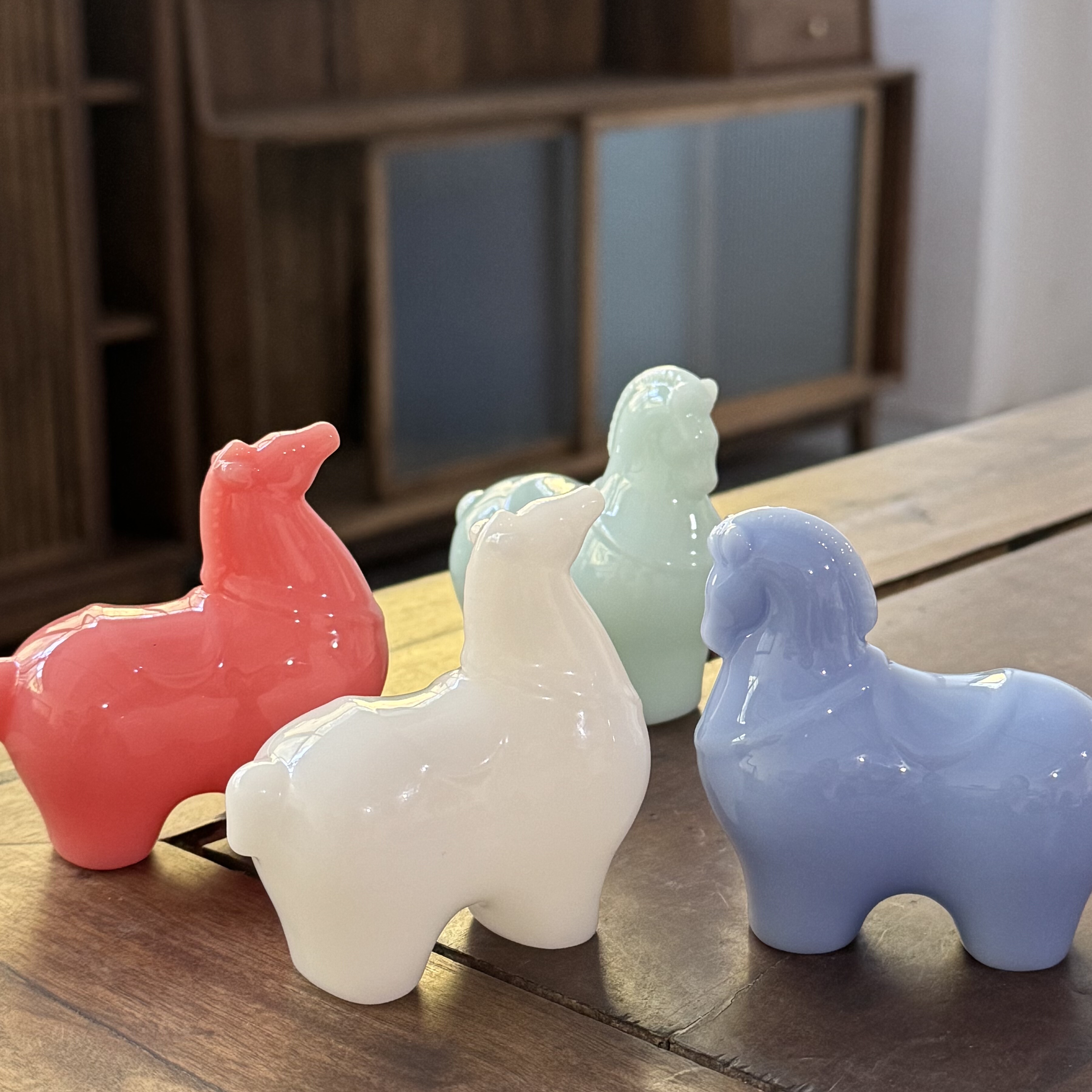 冰种玉瓷小唐马茶宠摆件精品可养茶玩陶瓷茶具配件茶道摆设送礼