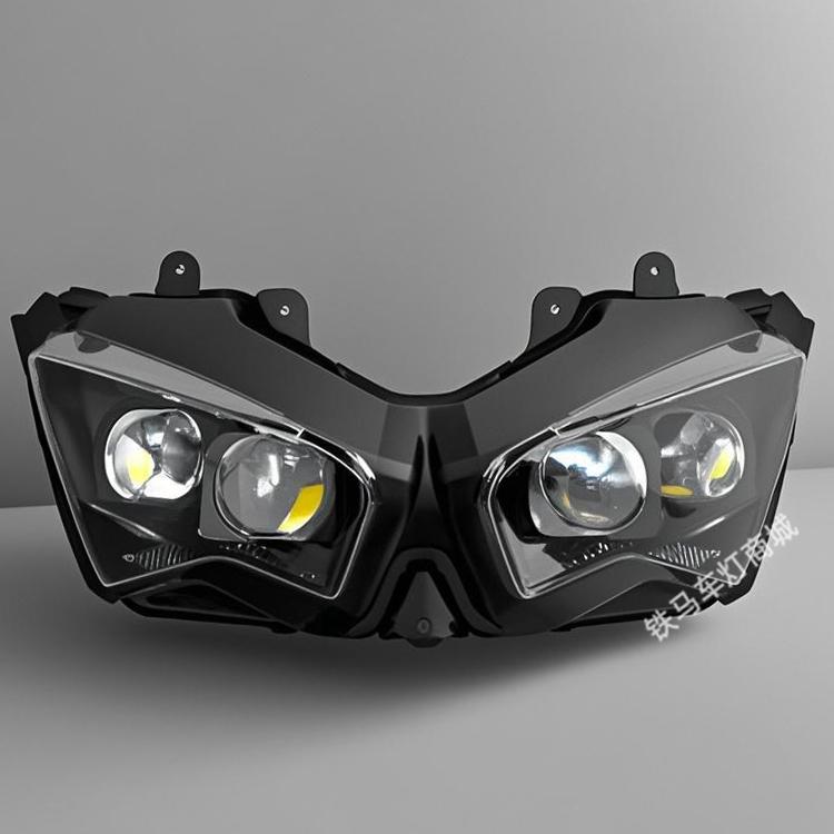 适用川崎忍者400 NINJA400/650/ZX4R大灯总成改装LED矩阵激光透镜
