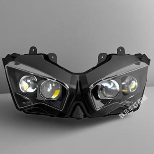 ZX4R大灯总成改装 650 LED矩阵激光透镜 NINJA400 适用川崎忍者400