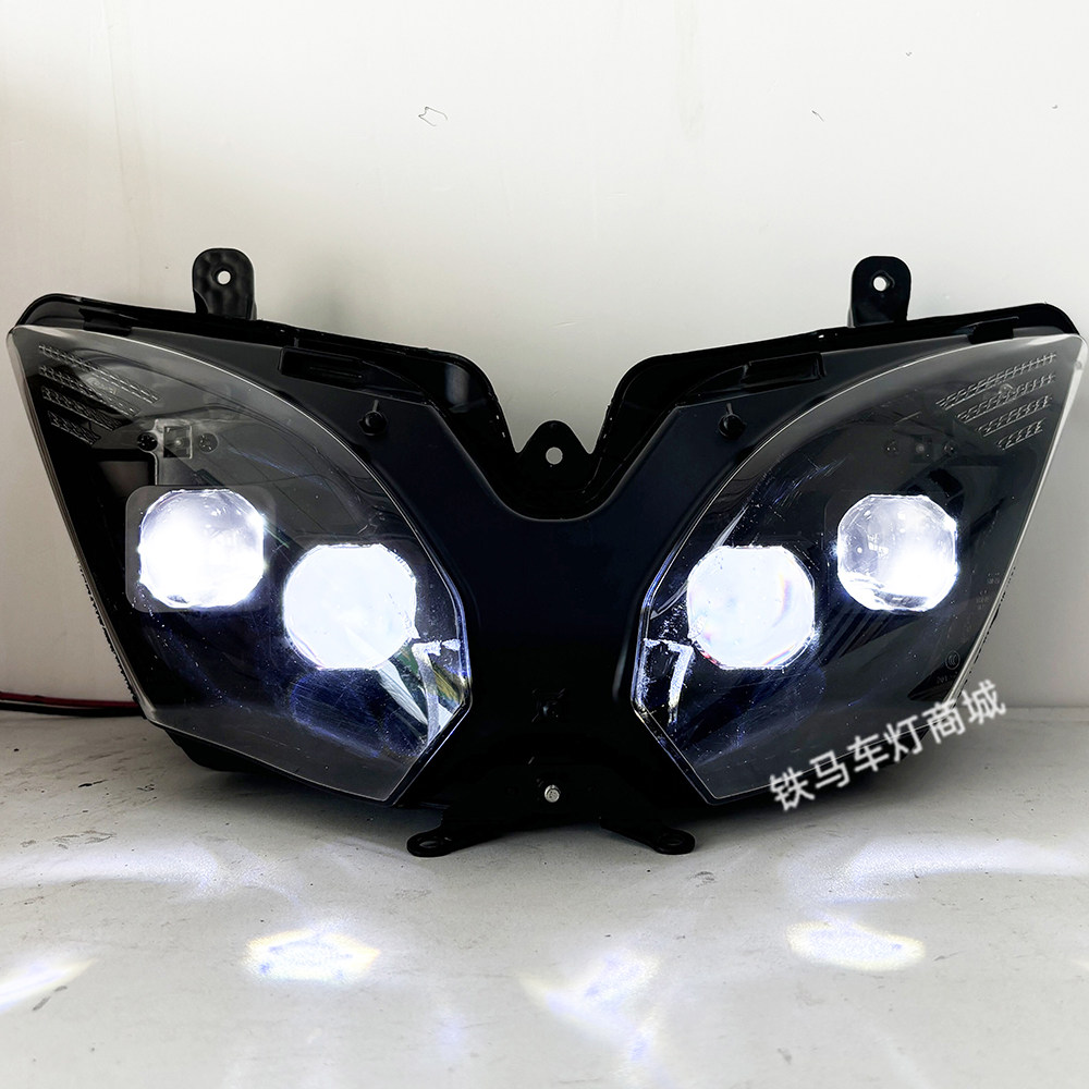 适用于17-19年川崎ninja650 异兽650卤素大灯改装LED矩阵激光大灯
