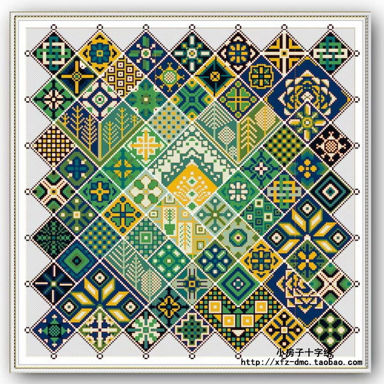 saga客厅卧室刺绣DMC简约现代