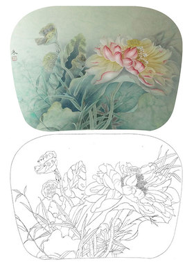 实物勾线白纸杨冬尺寸可选工笔画