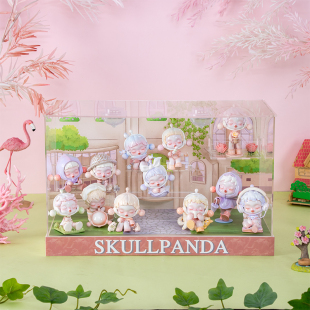 POPMART泡泡玛特SKULLPANDA温度系列手办SP8代盲盒场景展示盒礼物