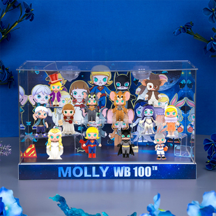 POPMART泡泡玛特 MOLLY × 华纳100系列周年手办盲盒展示场景盒