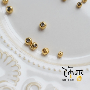 钛钢炉内真空金保色 批花刀花隔珠 刻花金珠 散珠 diy饰品配件