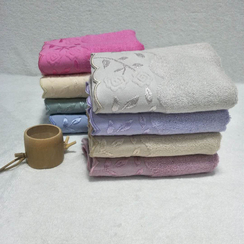 咏竹缘竹纤维花边毛巾中号女士男士宝宝巾新款吸水福利情侣洗澡巾