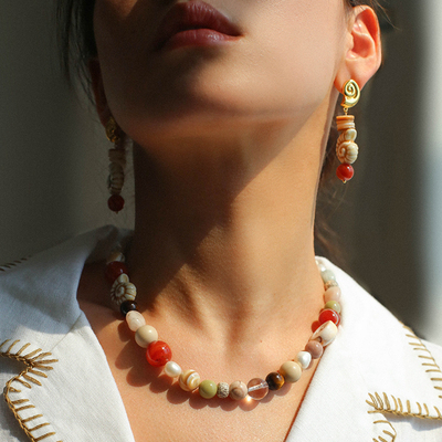 原创度假风多宝元素项链手链耳环
