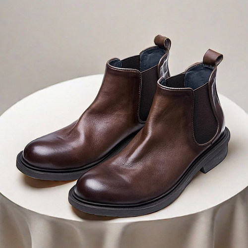真皮英伦商务软底舒适切尔西靴