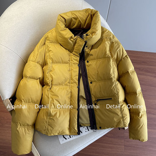 短款高级感鹅绒羽绒服女款冬季2025新款巨好看加厚面包服冬装外套