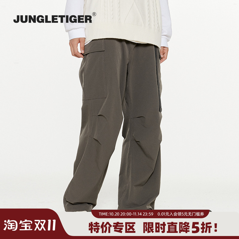 丛林老虎美式街头宽松休闲工装裤