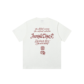 丛林老虎美式 高街hiphop运动宽松纯棉T恤男 嘻哈字母260g重磅短袖