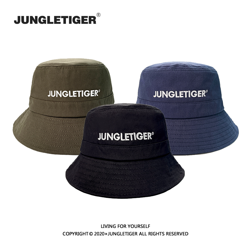 丛林老虎刺绣渔夫帽休闲运动男