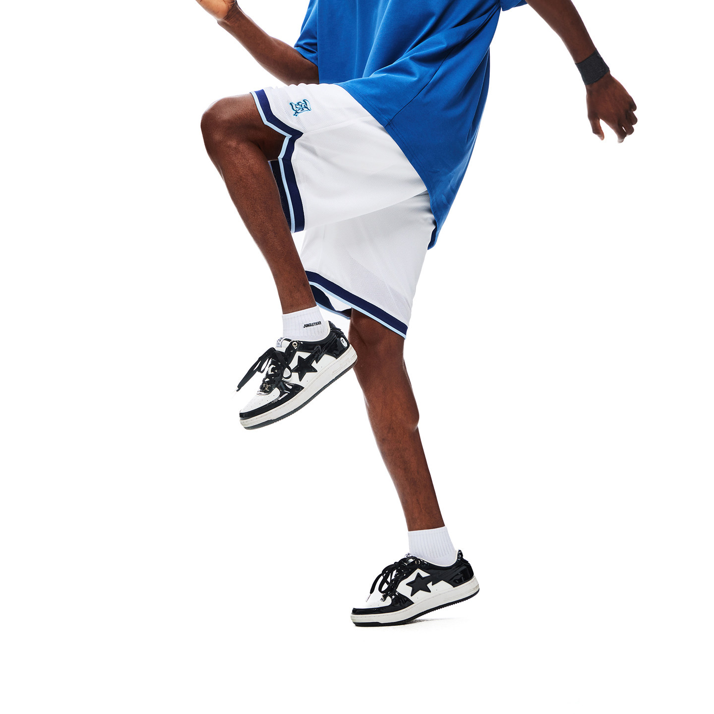 【新品会员6折】丛林老虎透气网眼篮球裤男女运动短裤宽松五分裤