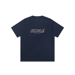 丛林老虎简约字母重磅短袖 T恤男潮牌百搭设计感小众宽松纯棉半袖