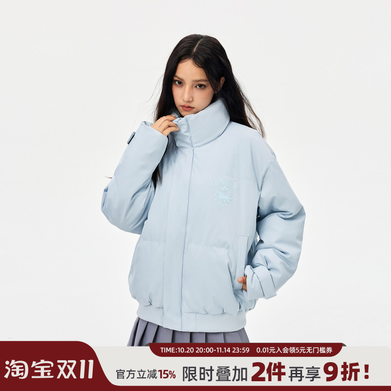 丛林老虎美式复古加厚棉服外套男