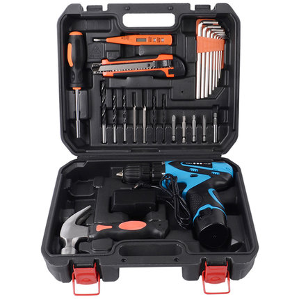 五金工具套装充电电钻充电式木工工具箱电工维修组合套装锂电钻