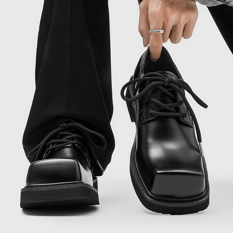 方头德比鞋男真皮英伦风高级感增高大头鞋小众cleanfit黑色通勤鞋,流行男鞋,休闲皮鞋,淘宝优惠券,粉丝福利购,淘宝优惠卷