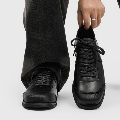 德训鞋男款真皮高级拳击鞋