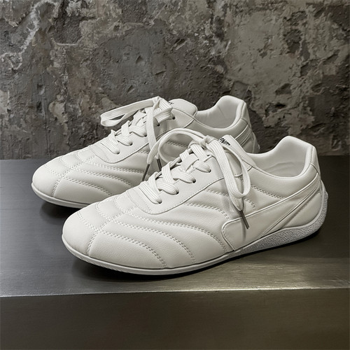 白色德训鞋男款真皮平底板鞋