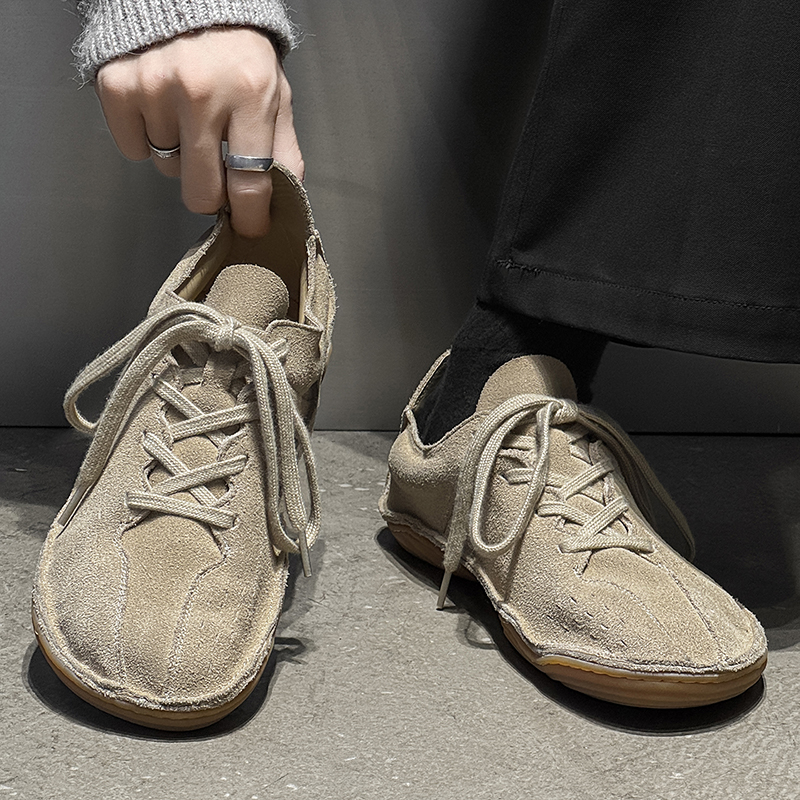 德训鞋男女真皮透气小众简约赤足鞋平底舒适徒步鞋开车通勤潮鞋