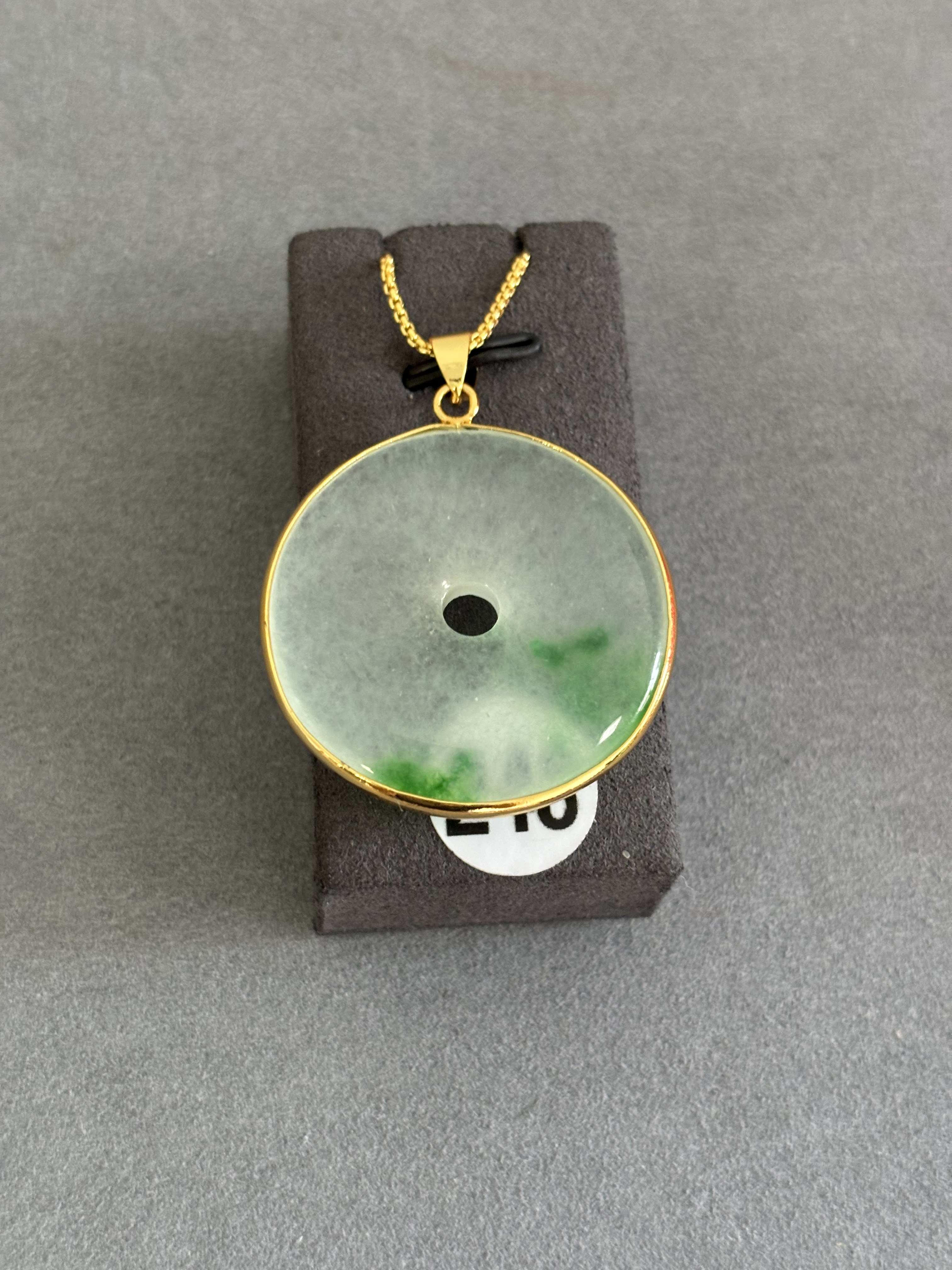 天然缅甸翡翠A货冰糯飘花平安扣吊坠女款玉石挂件项链平安无事扣