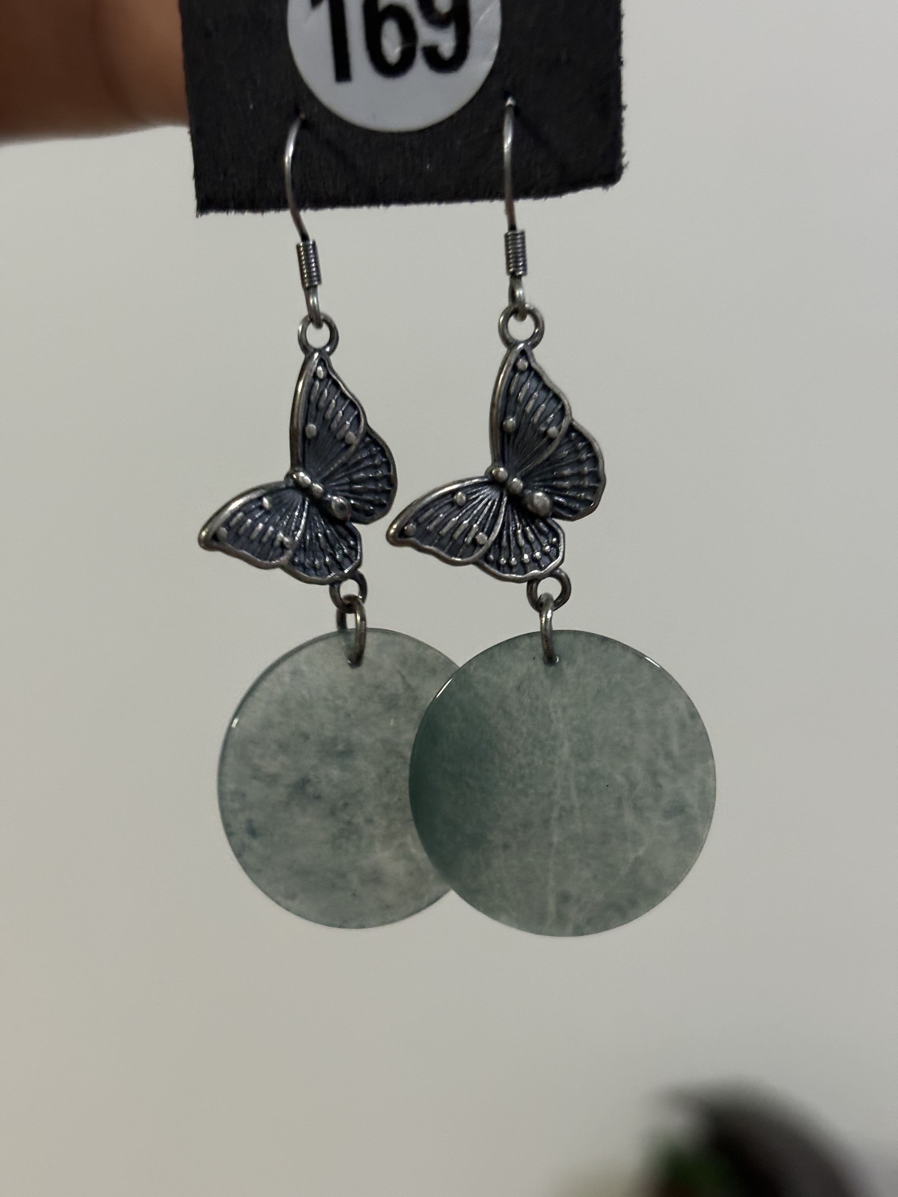 天然缅甸翡翠a货耳坠S925银新中式国风高冰蓝水翡翠无事牌透耳环