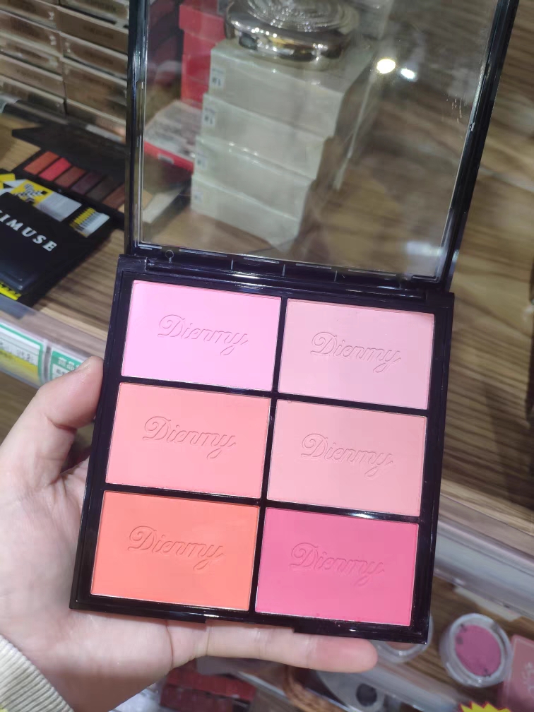 超大盘六色腮红影楼化妆师舞台表演戏曲胭脂珠光哑光粉色豆沙橘色