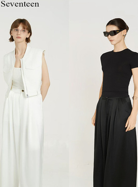 【PINI 17长期主义】SS25 重工醋酸阔腿裤  长期主义控必入神裤